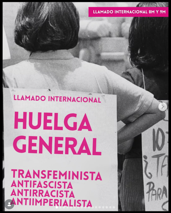 Llamado a un 8M HUELGA GENERAL FEMINISTA ANTIFASCISTA Y ANTIIMPERIALISTA